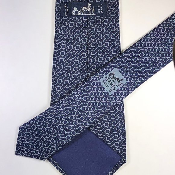 Hermès Tie | 7353 PA | Blue | Vintage | Impeccable Condition - Picture 2 of 3